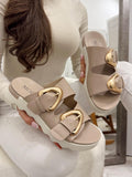 Women Slippers and Mules G104 - BEIGE