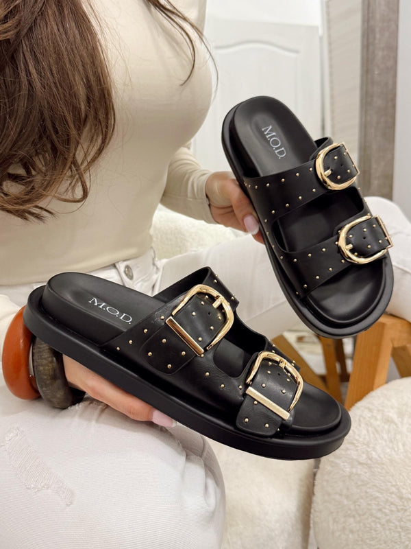 Women Slippers and Mules G105 - BLACK