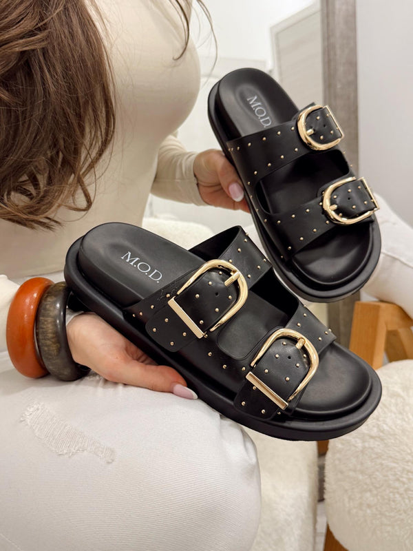 Women Slippers and Mules G105 - BLACK