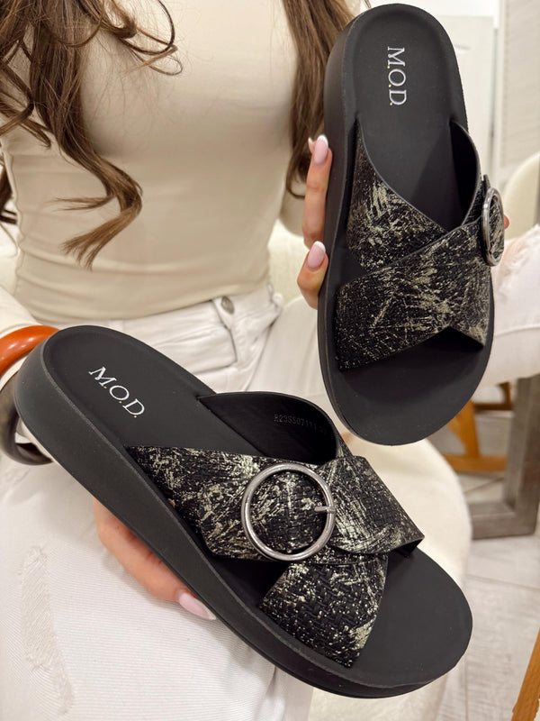 Women Slippers and Mules G108 - BLACK