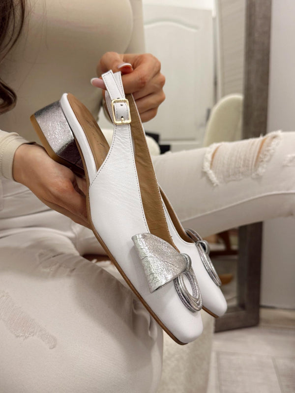 Leather sandals G157 - WHITE