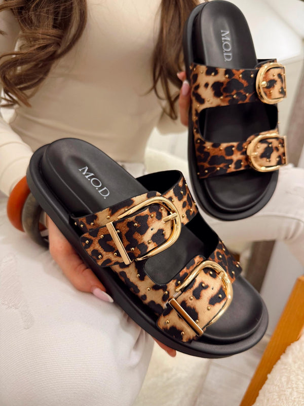 Women Slippers and Mules G105 - LEOPARD
