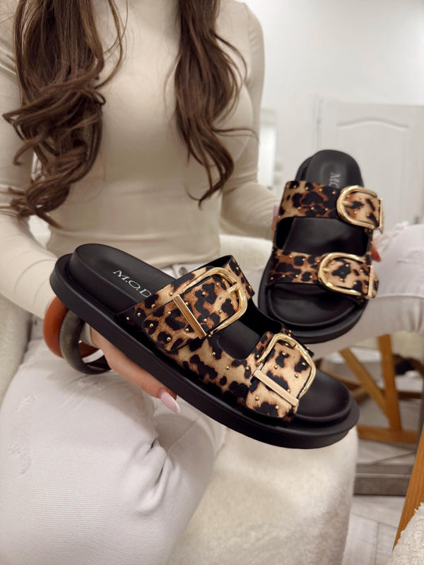 Women Slippers and Mules G105 - LEOPARD