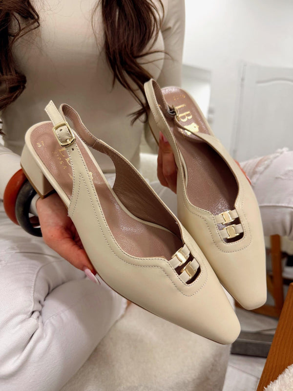 Leather sandals G138 - BEIGE