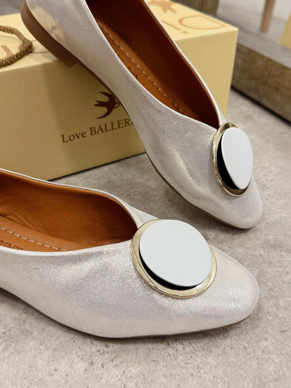 Leather ballet flats G184 - GOLD