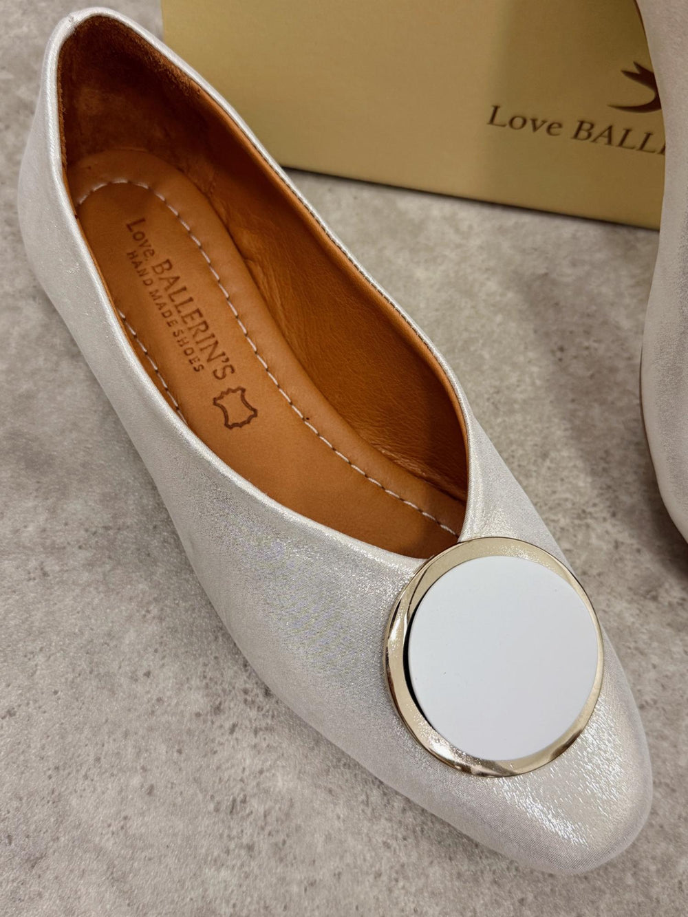 Leather ballet flats G184 - GOLD