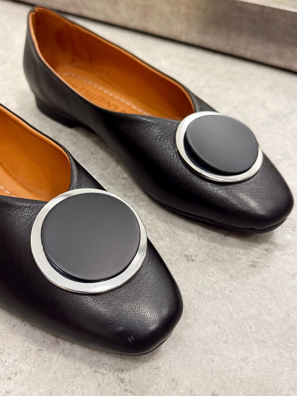 Lederballerinas G184 - SCHWARZ