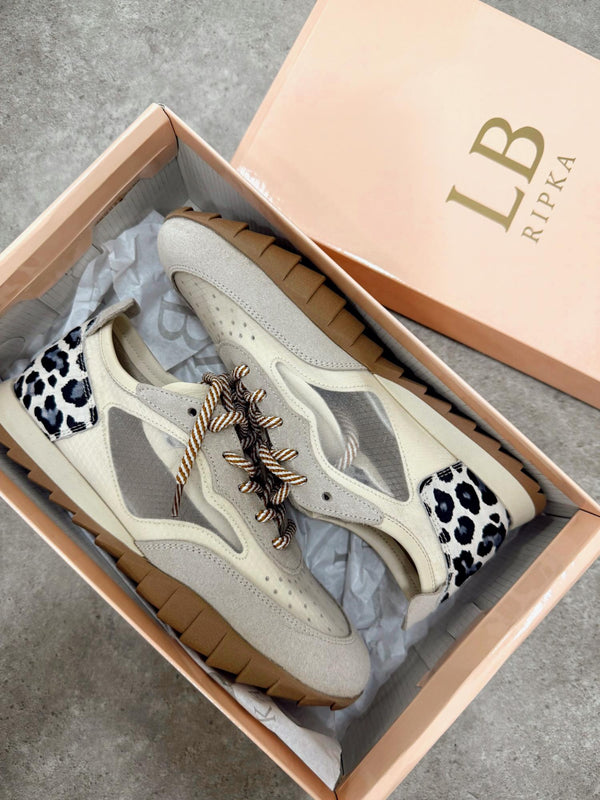 Leather sneakers G126 - BEIGE
