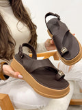 Leather sandals G135 - BROWN