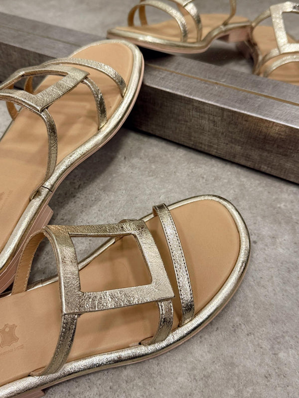 Leather slippers G140 - GOLD
