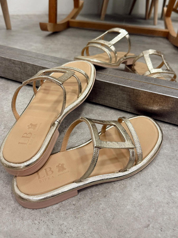 Leather slippers G140 - GOLD