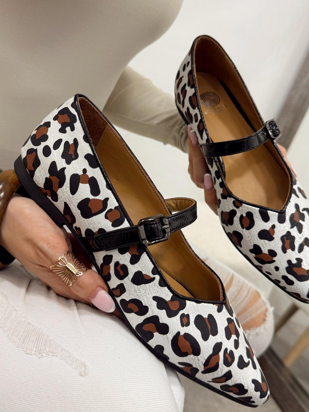 Leder Ballerinas G149 - LEOPARD