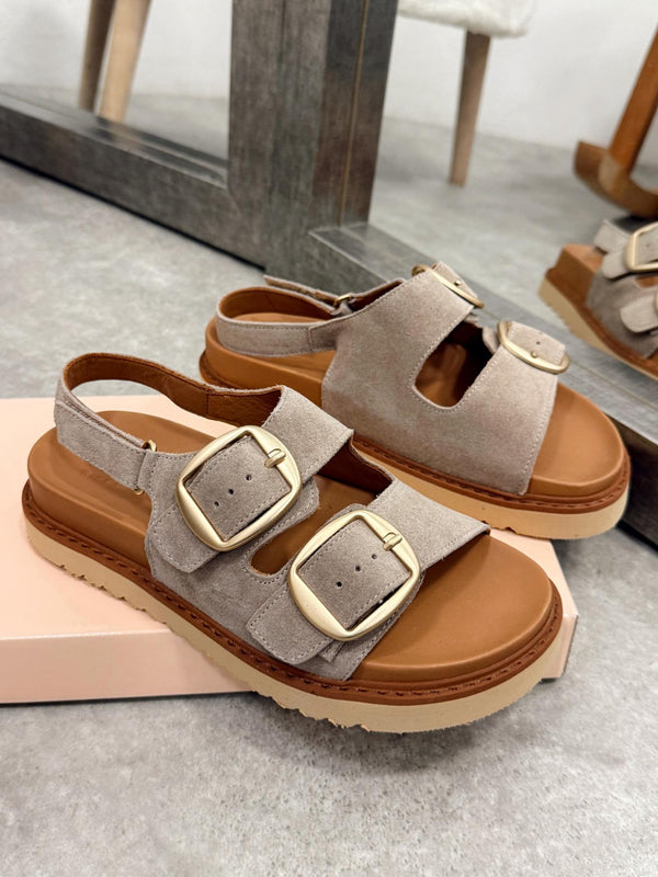Leather sandals G133 - BEIGE