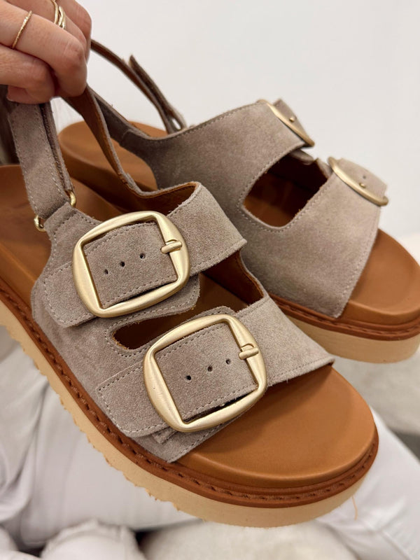 Leather sandals G133 - BEIGE