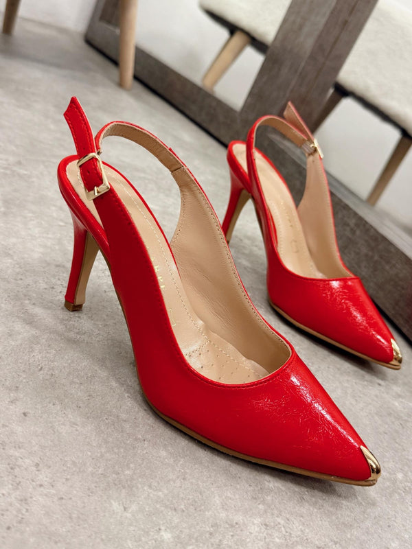 Leather sandals G117 - RED