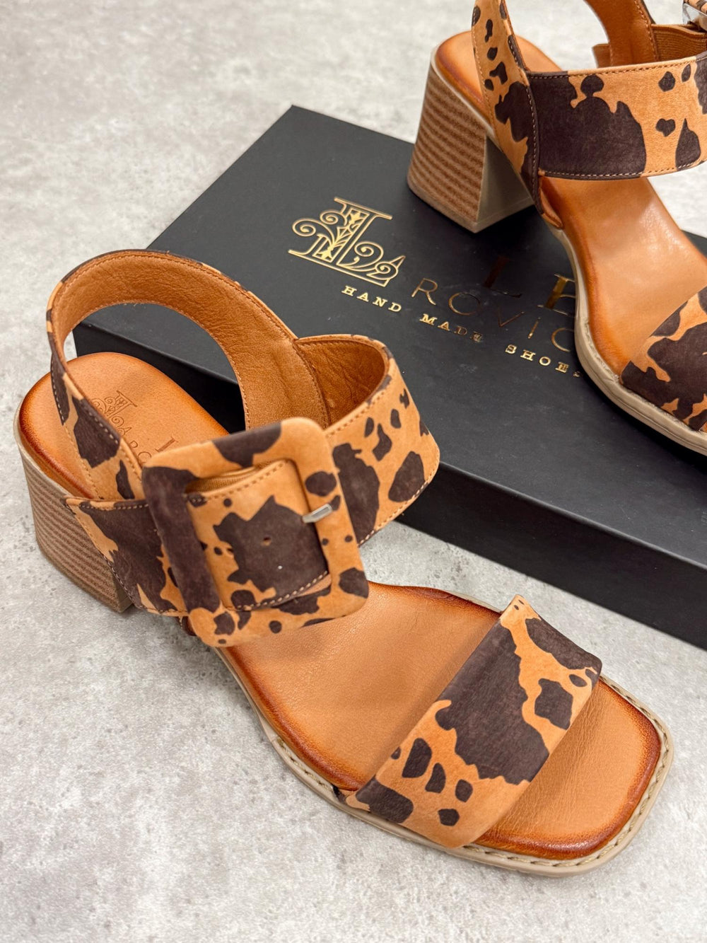 Leder-Sandalen G179 - LEOPARD