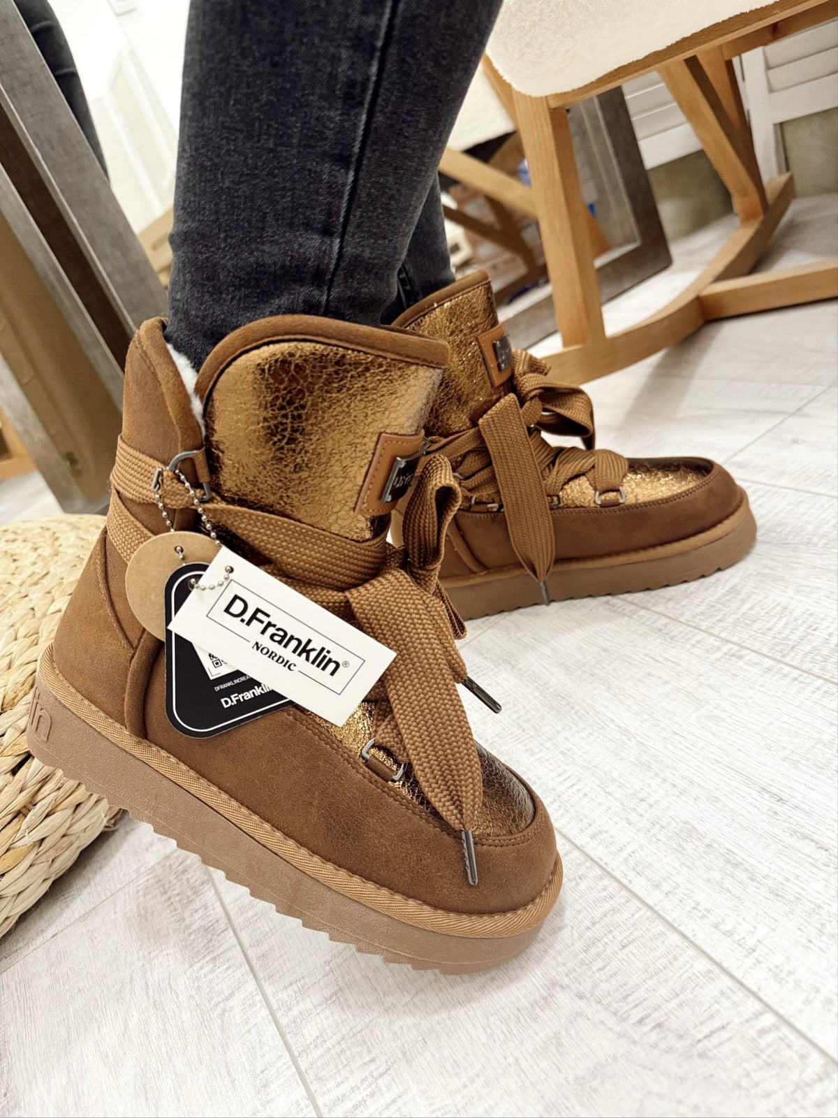 Comfy Boots F984 - D.FRANKLIN NORDIC SHINY NUT