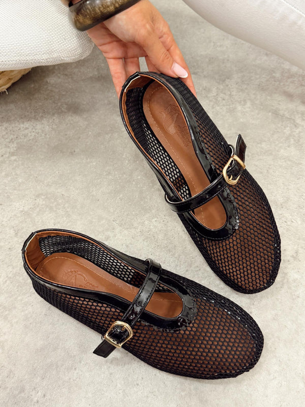 Women flats G505 - BLACK