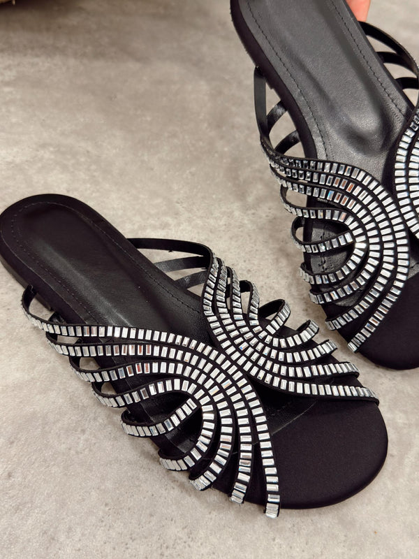 Women Slippers and Mules G506 - BLACK