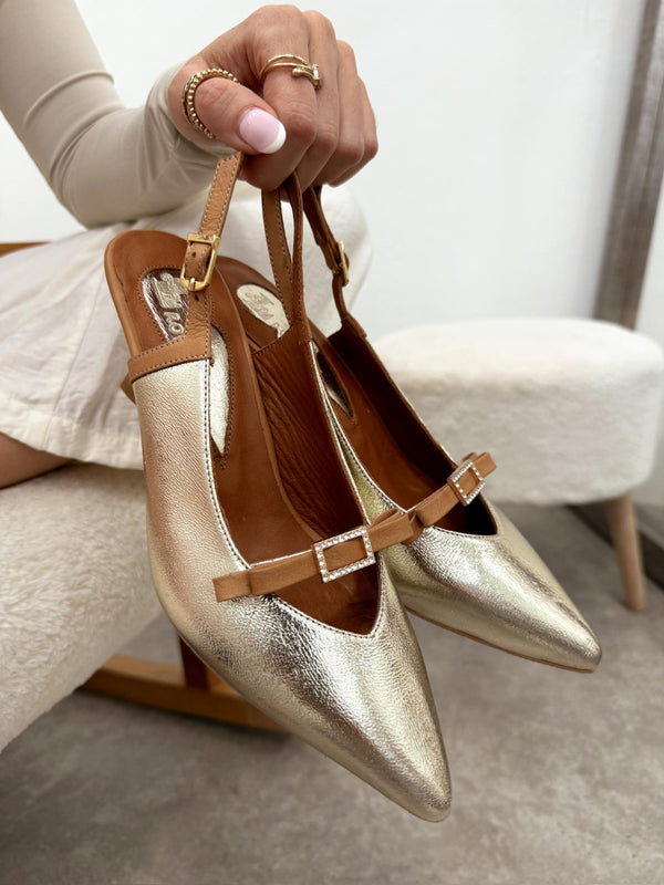 Leather sandals G174 - GOLD