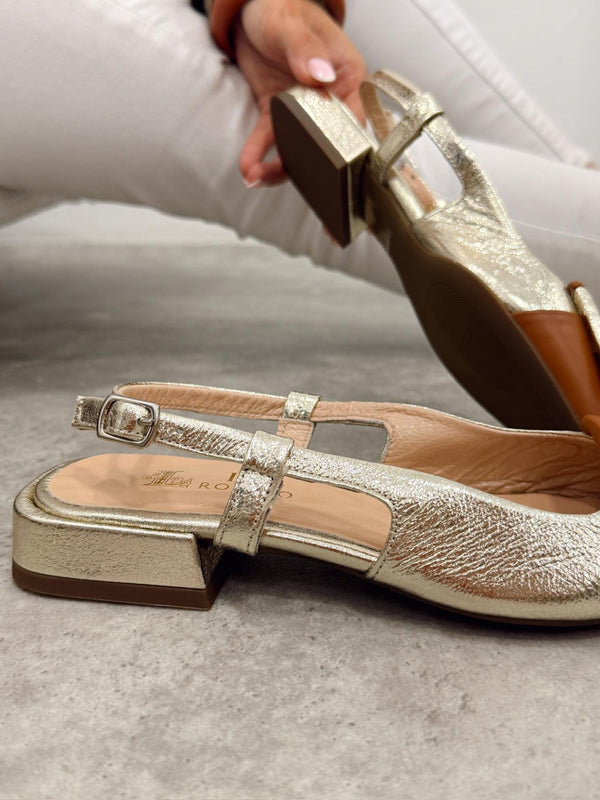 Leather sandals G392 - GOLD
