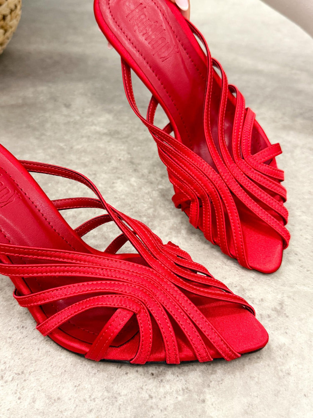 Damen-Pantoletten und -Mules G521 – ROT