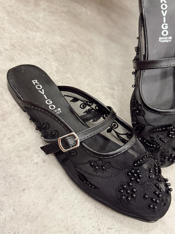 Women Slippers and Mules G481 - BLACK