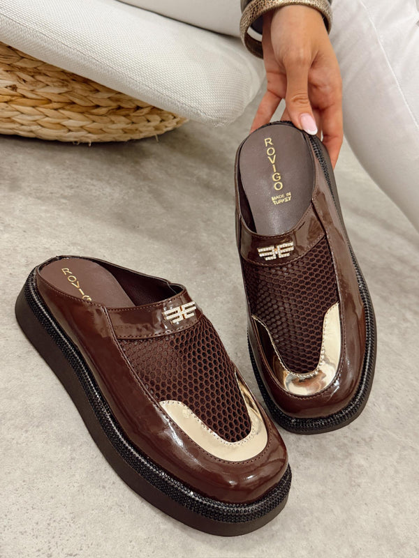 Women Slippers and Mules G486 - BROWN
