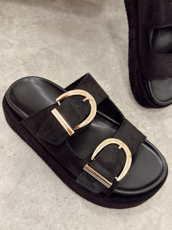 Women Slippers and Mules G498 - BLACK