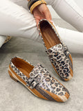 Pantofi plați din piele  G417 - LEOPARD