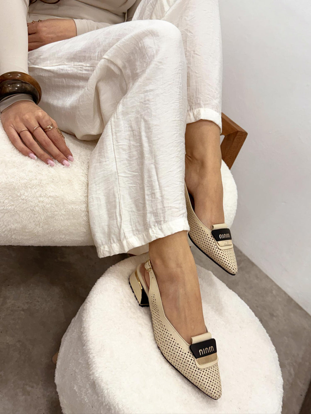 Sandale din piele G137 - BEJ