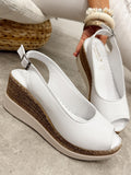 Leather sandals G475 - WHITE
