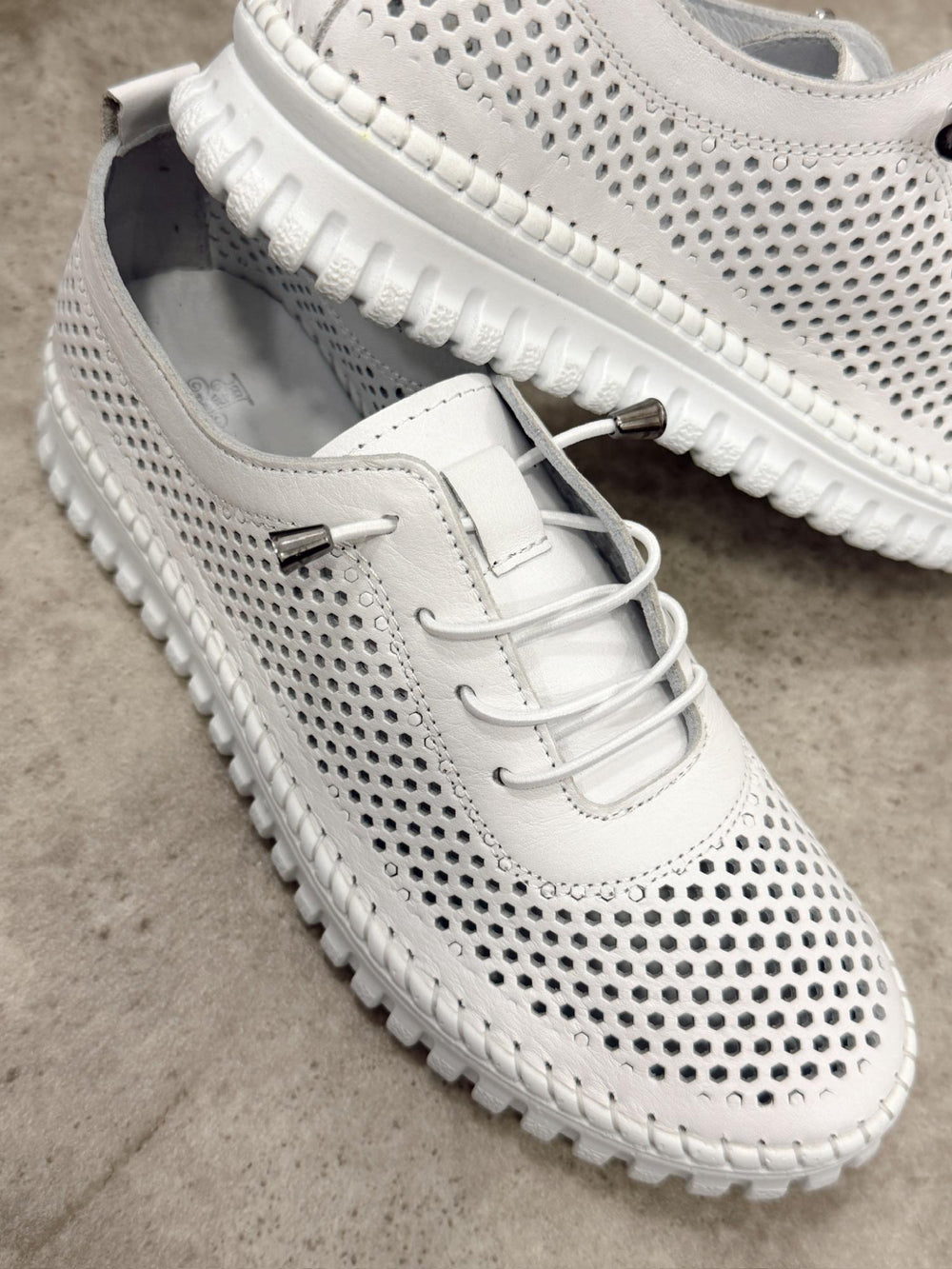 Ledersneaker G398 - WEISS