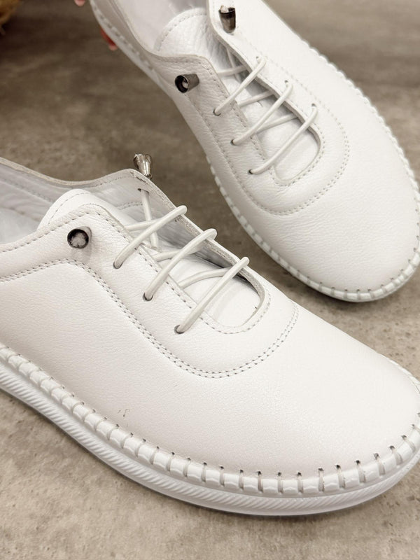 Leather sneakers G450 - WHITE