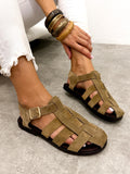 Leather sandals G435 - BEIGE