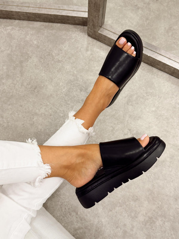 Women Slippers and Mules G293 - BLACK