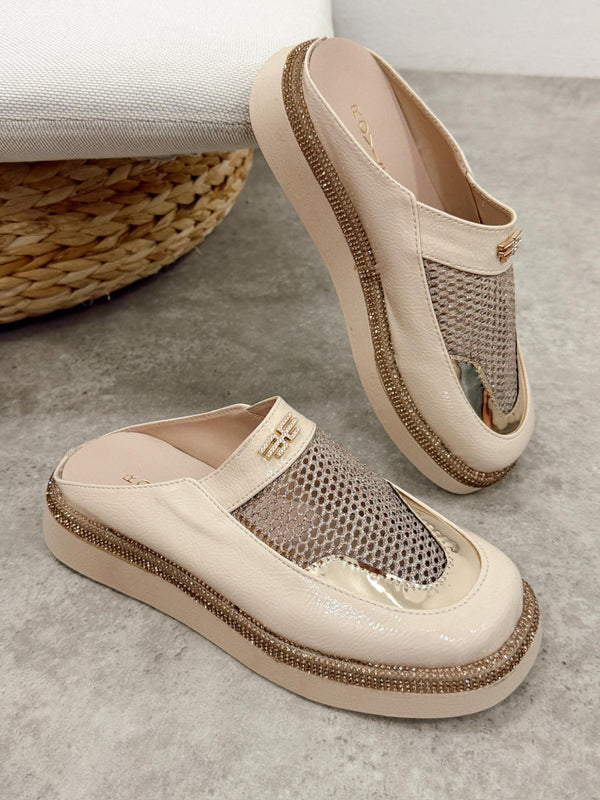 Women Slippers and Mules G486 - BEIGE