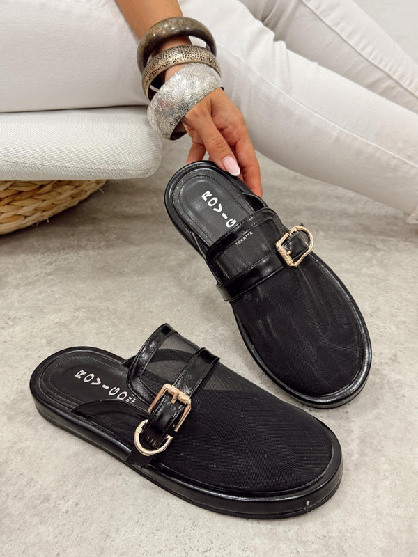 Women Slippers and Mules G484 - BLACK