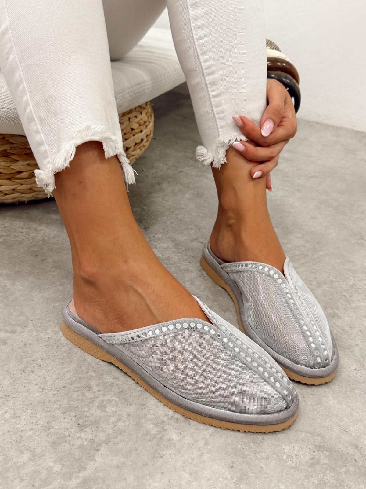 Women Slippers and Mules G482 - SILVER