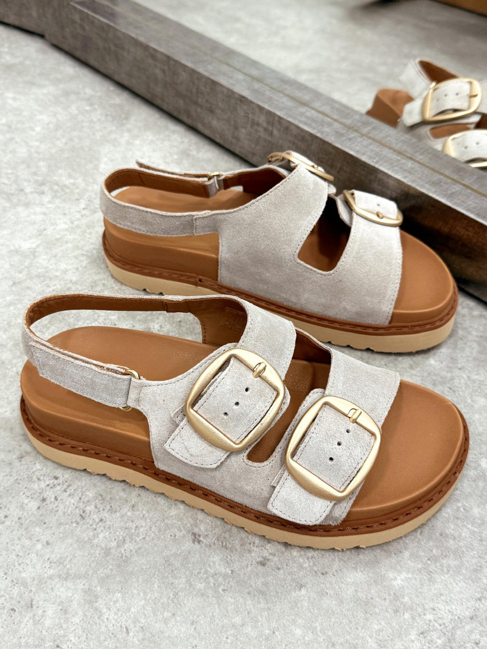 Ledersandalen G133 - GRAU