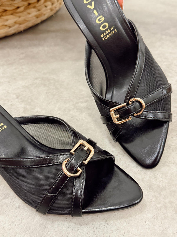 Women Slippers and Mules G477 - BLACK