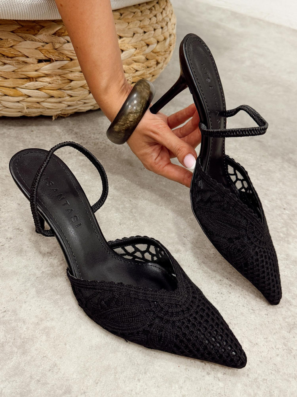 Women sandals G356 - BLACK