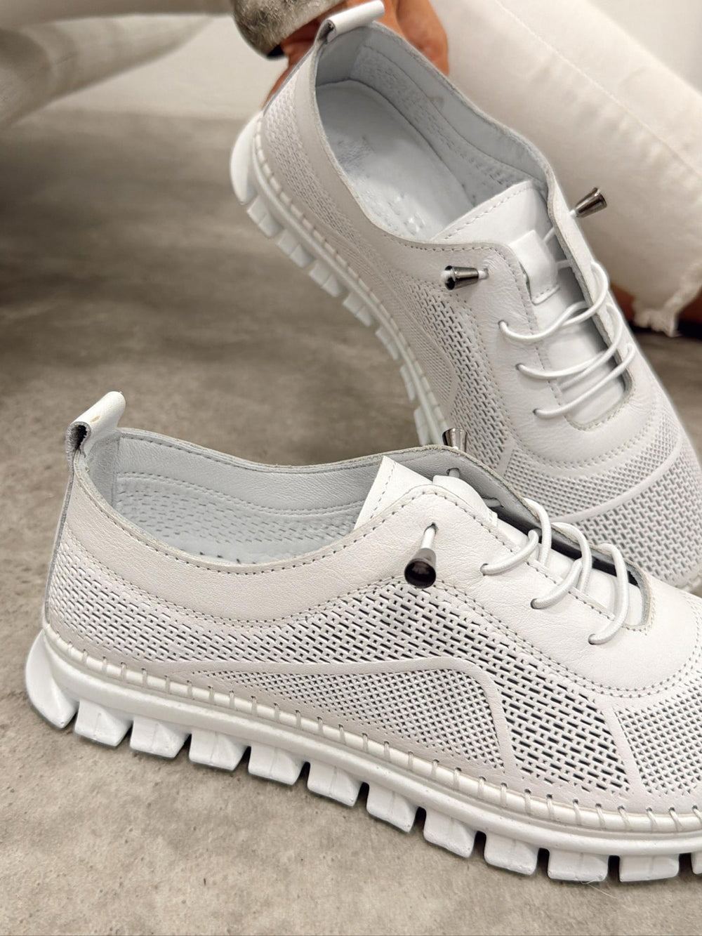 Ledersneaker G400 - WEISS