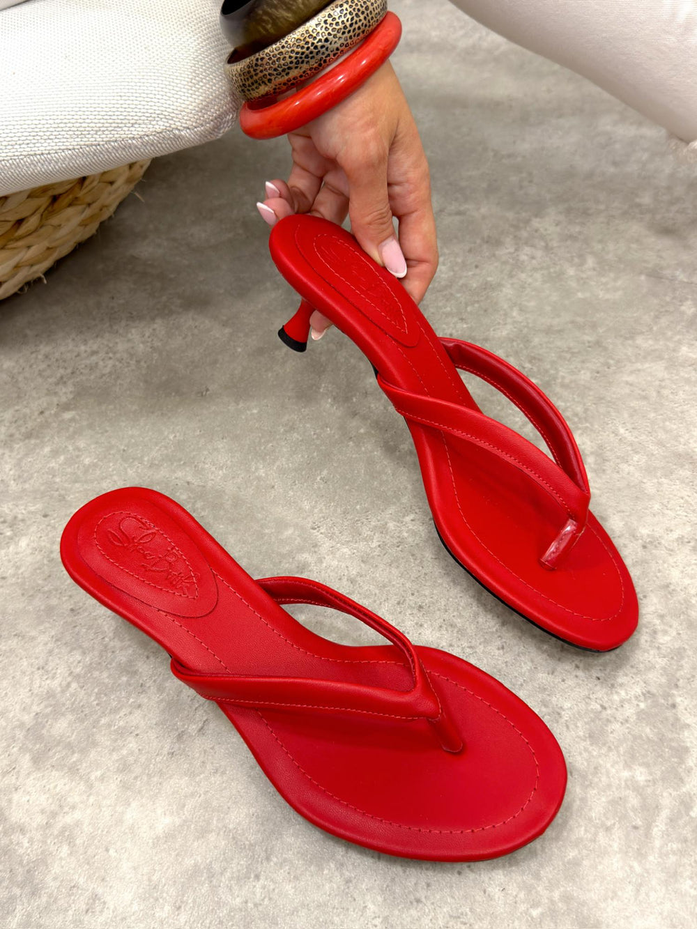 Damen Pantoletten und Mules G493 - ROT
