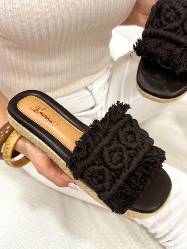 Women Slippers and Mules G236 - BLACK