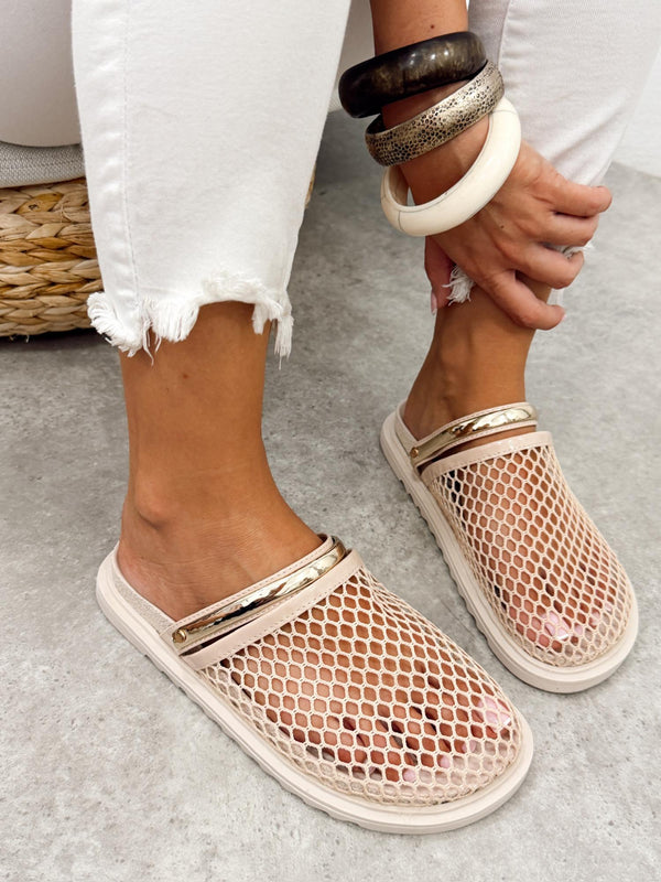 Women Slippers and Mules G519 - BEIGE