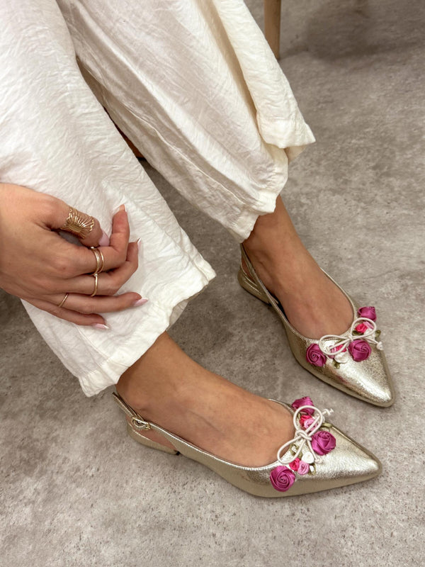 Leather sandals G176 - GOLD