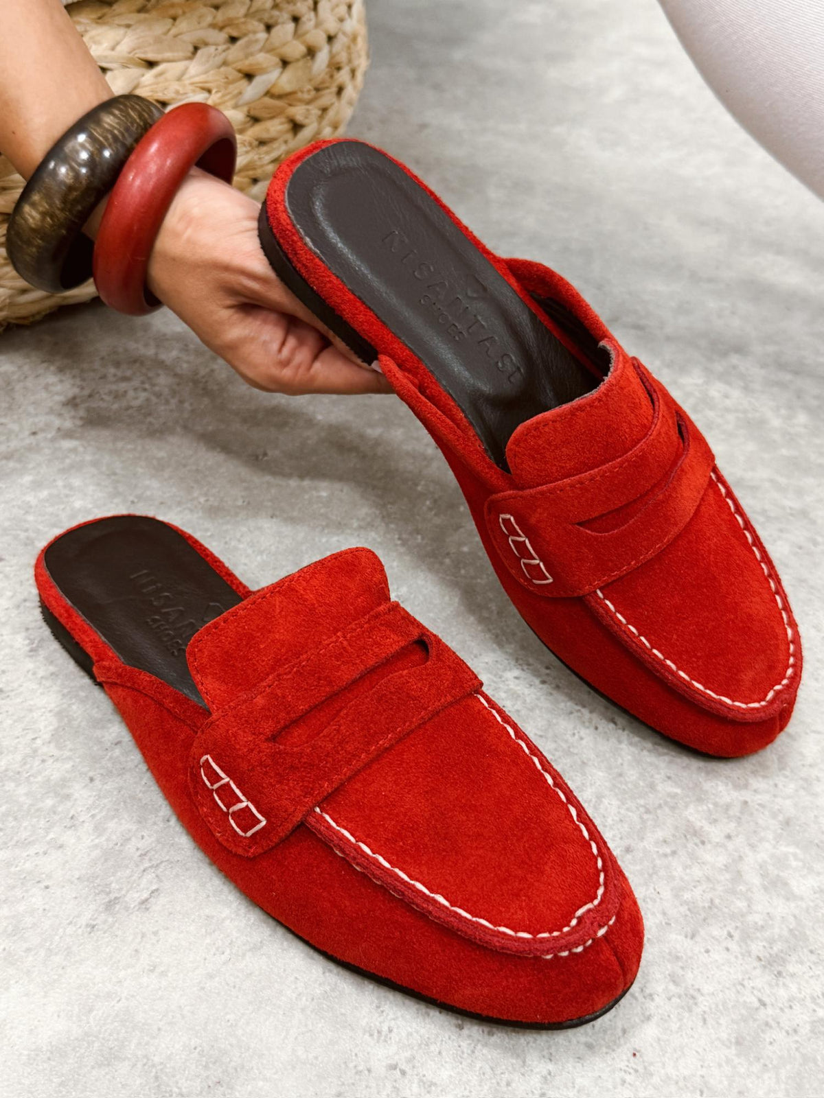 Lederhausschuhe G365 - ROT