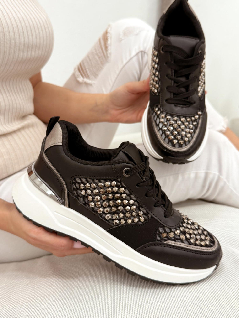 Damen-Sneaker G035 – SCHWARZ