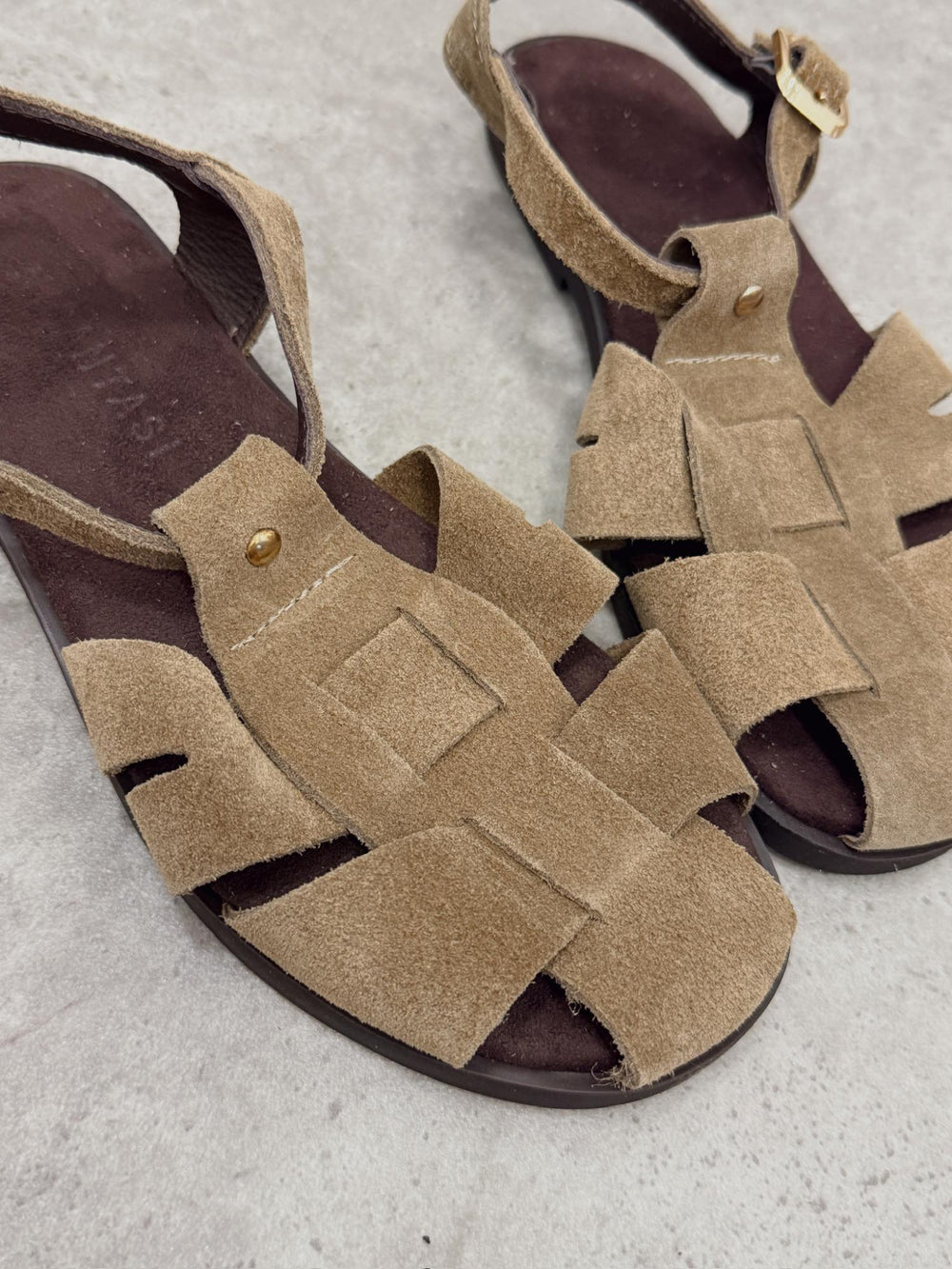 Leather sandals G434 - BEIGE